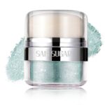 Body Shimmer Powder, Body Glitter Powder with Sponge Head, Eyes, Hair, Face Glitter for Women & Girls, 3D Contour & Long Lasting Luminous, Shimmer Makeup Perfect for Daily, Party (Champagne Gold) - Image 3