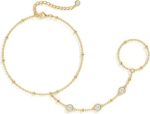 DEARMAY Gold Bracelets for Women Waterproof, 14K Gold Plated Stackable Jewelry Sets Non Tarnish Trendy Thin Dainty Cuban Link Paperclip Chain Bracelet Stack Fashion Accessories Gifts for Womens - Image 6
